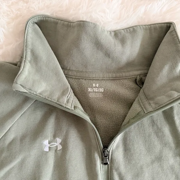 Women’s Under Armour Olive Quarter-Zip Sweatshirt - Size XL - Image 3