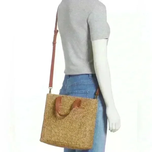 Madewell Zip Crossbody Bag Purse‎ Tote Spotted Calf Hair Animal Print $158 - Image 2