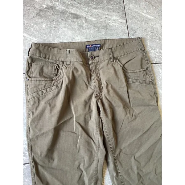 5.11 Tactical Series Womens Ripstop Pants Size 14 Regular Olive Brown Cargo TDU - Image 2