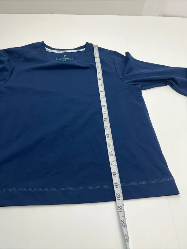 Tuckernuck T-Nuck Sport Navy Blue Long Sleeve Jersey Top Shirt Tee Womens Small - Image 6