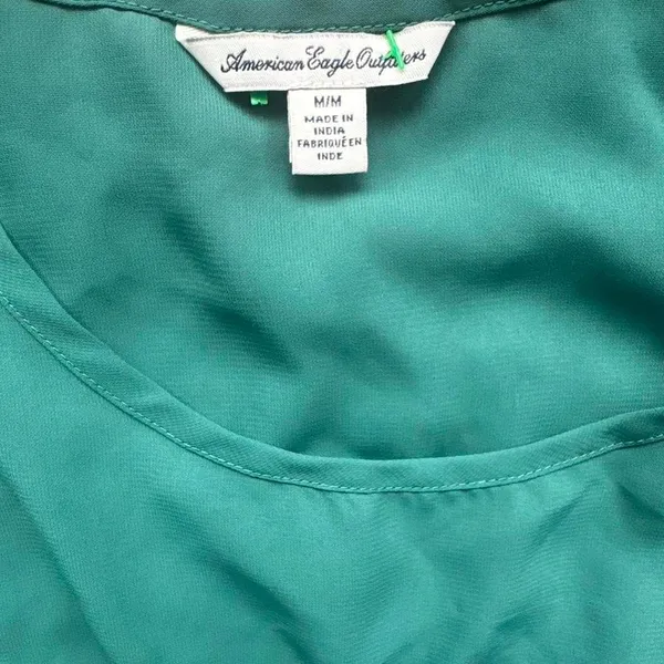 ✨ Indie Vibe ✨ American Eagle Green Beaded Tank Top - Image 3