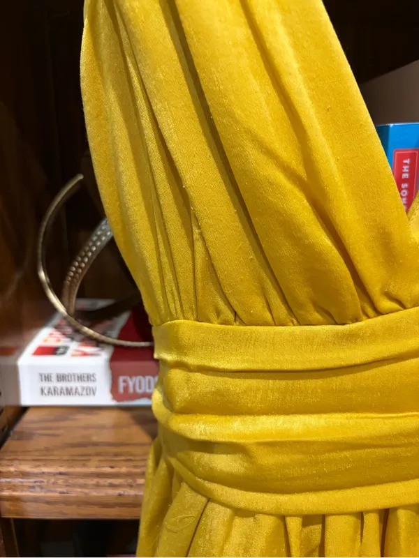 Lulu's Mustard Yellow Tiered V‑Neck Midi Dress - Image 7