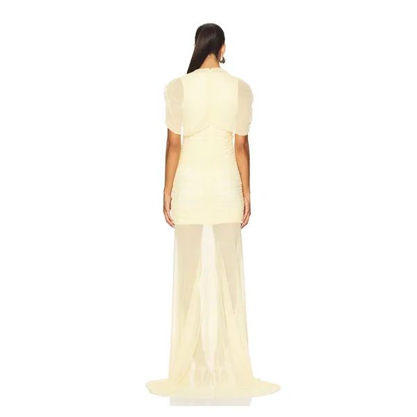 Amanda Uprichard Evianna Gown in Cornsilk Yellow Size Small - Image 2