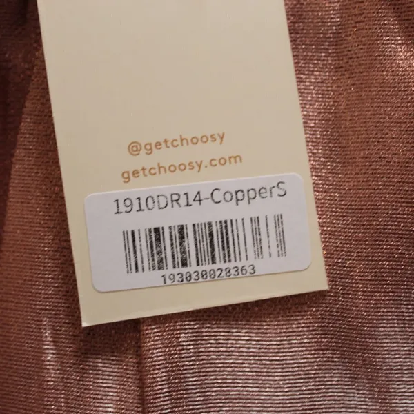 Choosy Copper Rose Organza Dress Size Small - Image 15