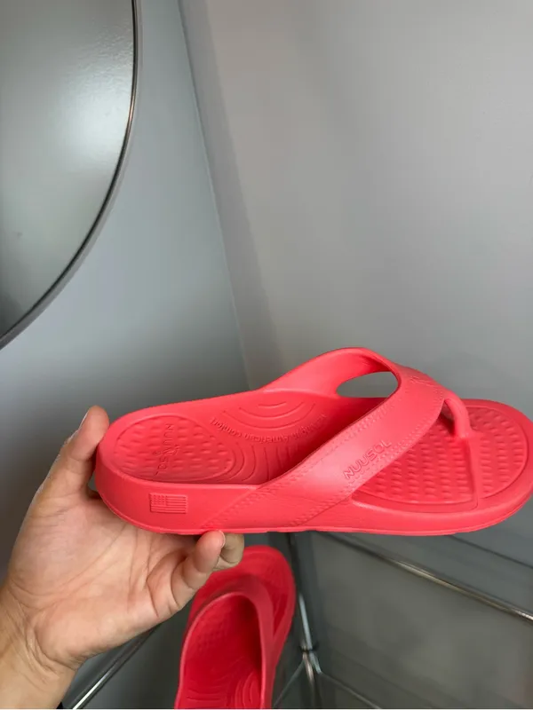 NUUSOL CASCADE Flip Flop made in the U.S.A Coral Sunrise Womens M7 W8 - Image 10