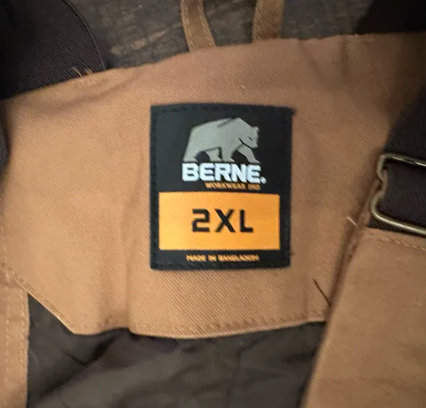 Berne Men's Deluxe Work Overalls Insulated Bib Size 2XL - Image 3