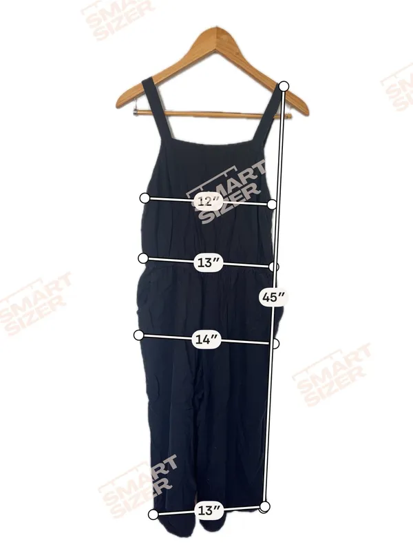 Old Navy Black Square-Neck Midi Jumpsuit Dress with Wide Straps - Image 2