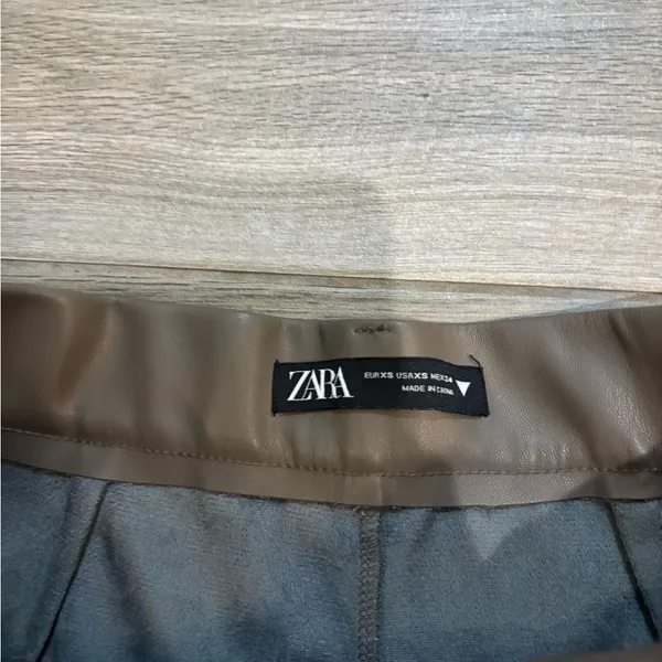 zara faux leather shorts - Image 2