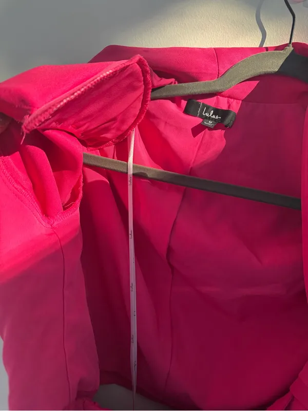 Lulus Ahead of the Trend Hot Pink Long Sleeve Blazer Romper - Image 9