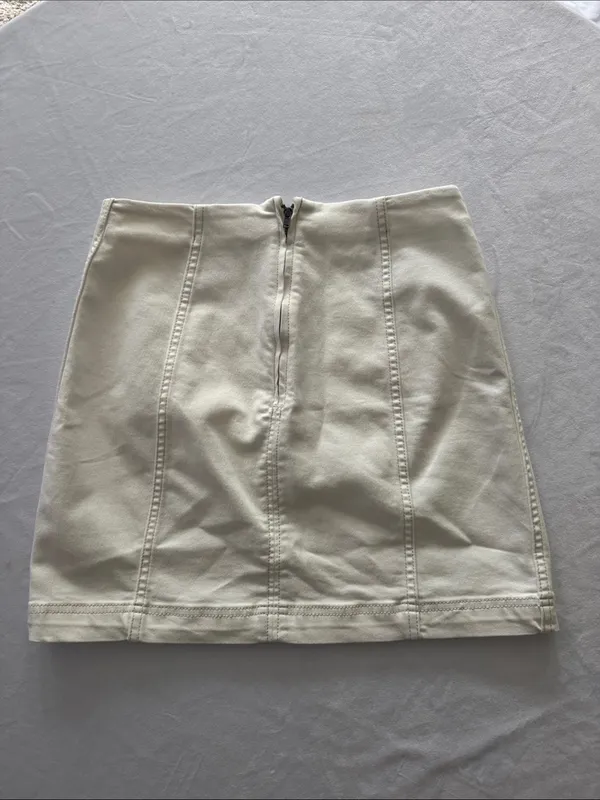 Free People Classic Cream Mini Skirt - Image 5