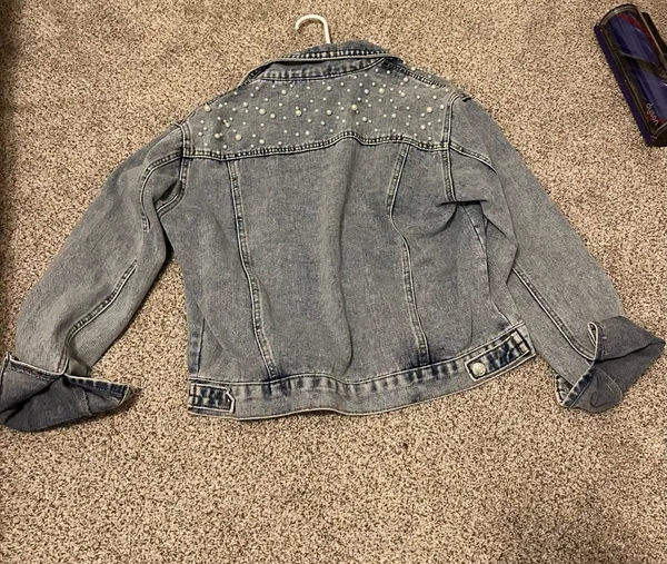 Pearl denim jacket Blue Size M - Image 4
