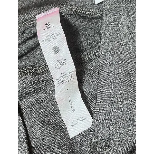 VIRUS Techreation High Rise Leggings Charcoal Grey Heather Womens Medium NEW - Image 5