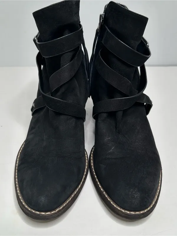 Sam Edelman Merton Black Suede Leather Ankle Booties Size 9 - Image 3