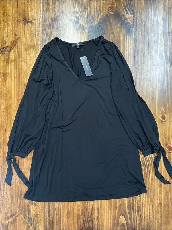 Lulus Glory of Love Black Shift Dress Size Medium NWT - Image 6