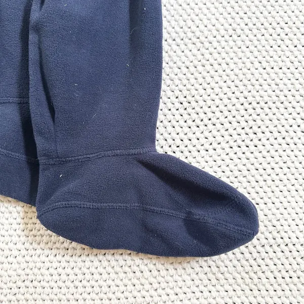 Hunter Navy Blue Sweater Garter Stitch Cuff Boot Socks Fleece Medium Women 5-7 - Image 3