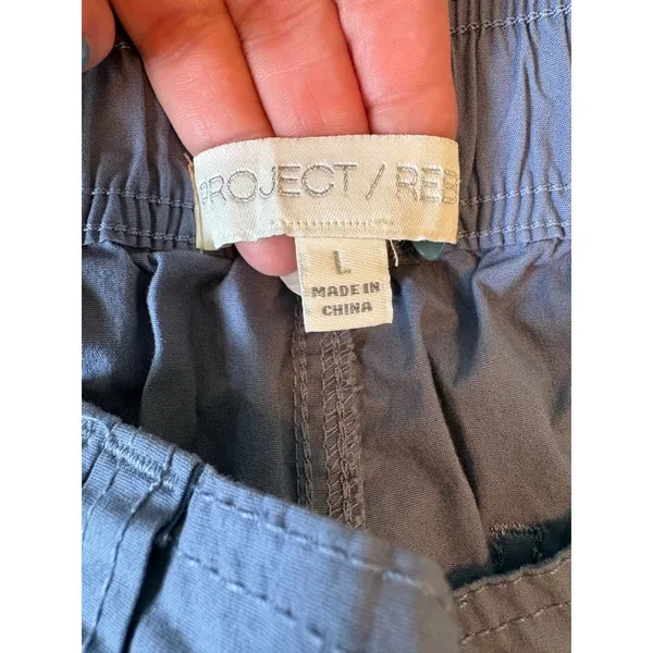 Project/Rebel Grey Cargo Utility Pants Large Bungee Hem‎ Multi Pocket Gorpcore Gray - Image 8