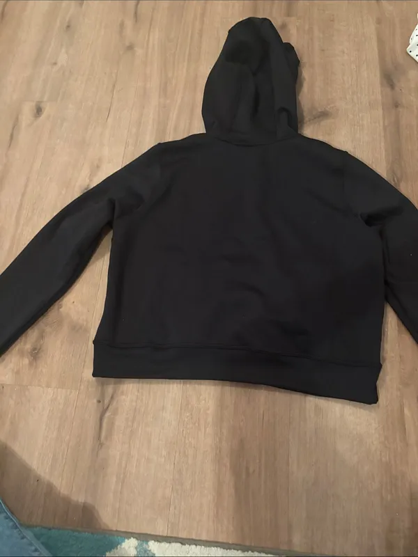 Nike Black Pullover Hoodie with Small Swoosh - Image 2