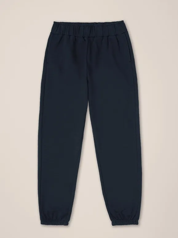 NEW Pact Brushed Fleece sweatpants joggers blue organic cotton minimalist Size S - Image 10