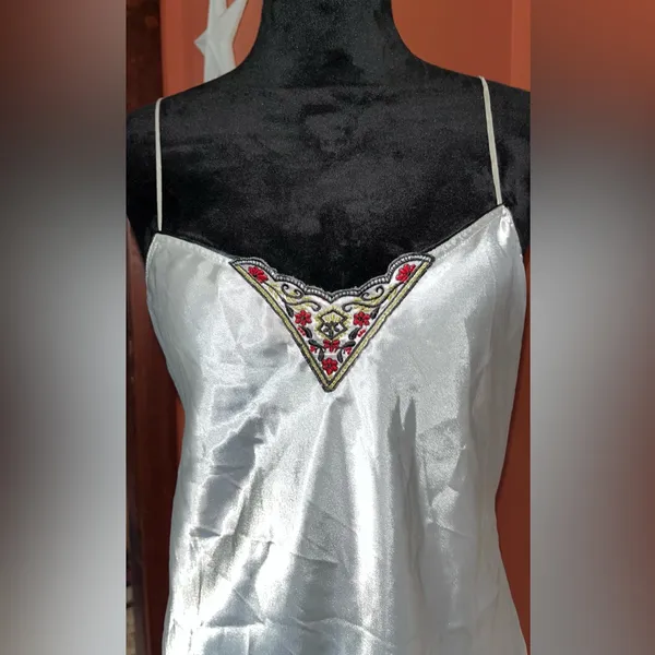 Vintage Beth Michaels slip dress White - Image 2