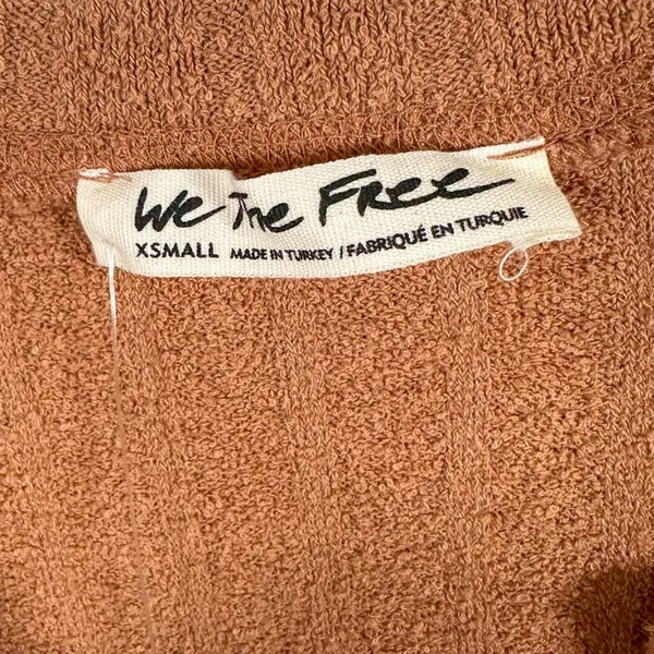 Free People NEW We the Free Oliver Boucle Ribbed Long sleeve Henley in Clay, XS, MSRP $58 - Image 10