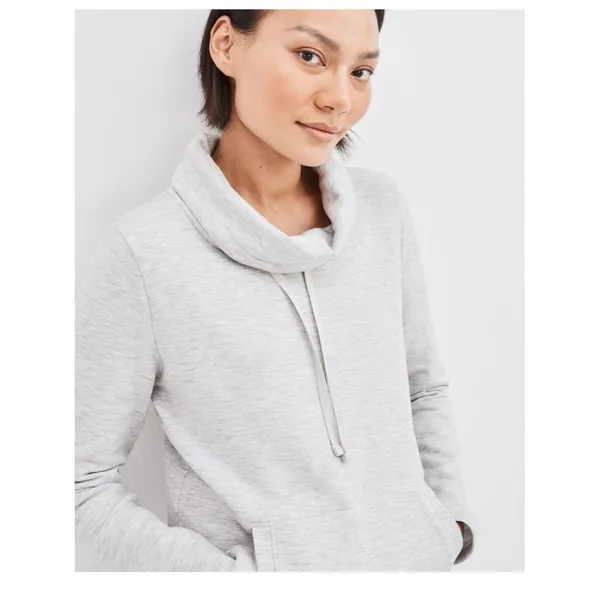 Haven Well Within Cream Cowl Neck Sweatshirt Lightweight Cozy Size XL - Image 5