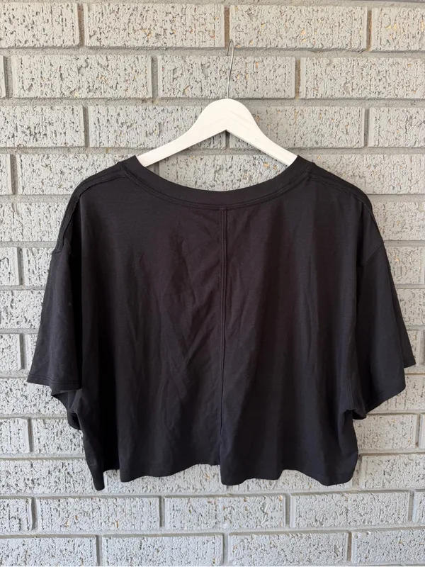Lululemon All Yours Cropped T-Shirt Black - Image 6