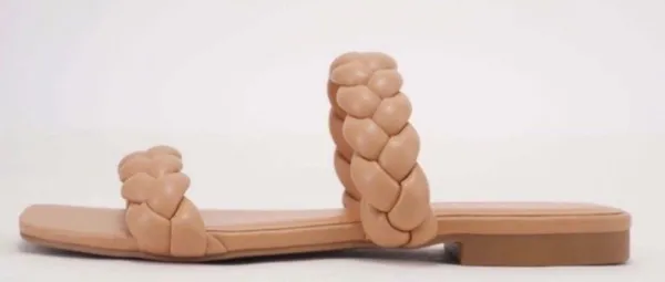 Soda Nude/natural vegan Leather Straps Sandal - Image 2
