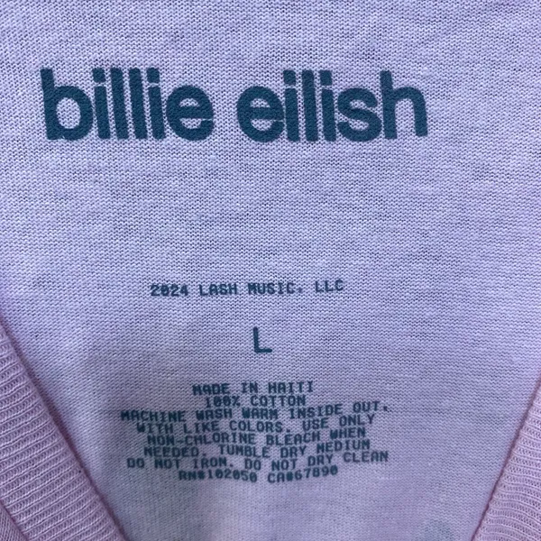 Billie Eilish Hit Me Hard and Soft Blohsh Figure Pink T-Shirt Large - Image 4