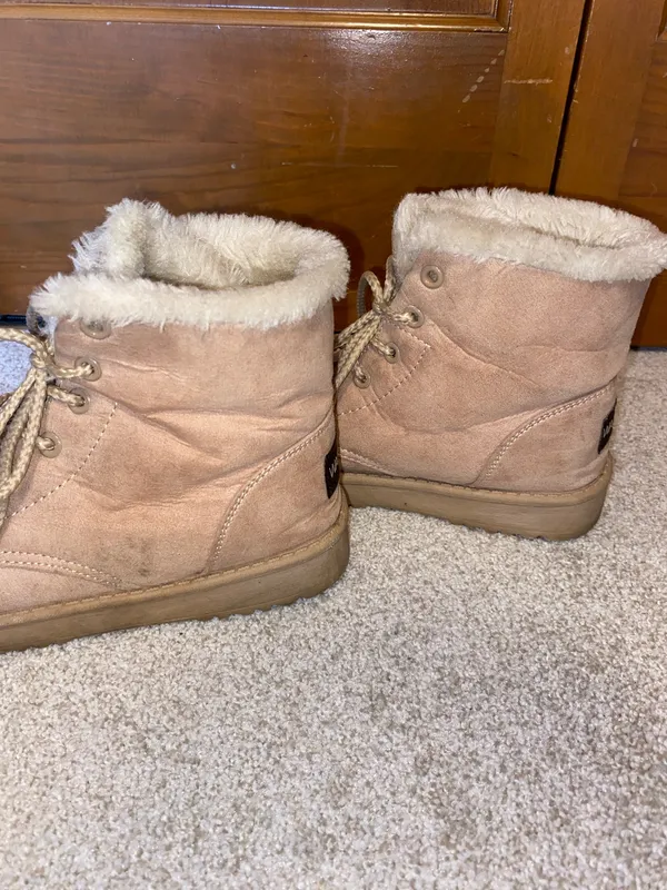 Women’s Sand Faux Fur Booties - Image 4