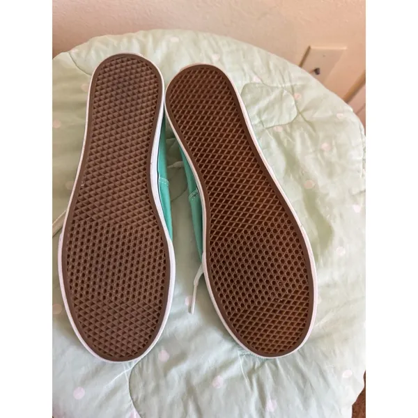 Vans Mint green lace-up sneakers featuring white rubber soles Women’s Size 10 - Image 12