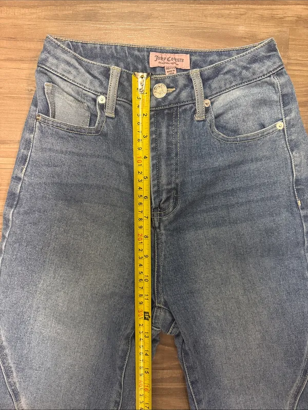 Juicy Couture 2 of Hearts Venice Jeans 00/23 Y2K Heart Pockets McBling $110 - Image 10