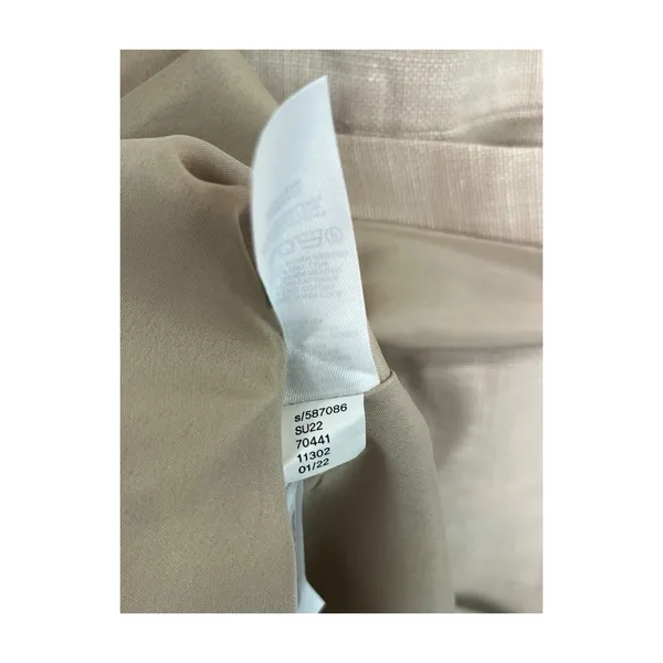 Ann Taylor Dress Womens 12 Beige Linen Sheath Cap Sleeve Career Office Classic - Image 6