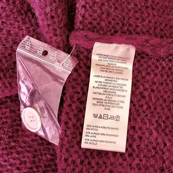 NWT!! FREE PEOPLE Marina SoftSpun Cardi Cardigan Sweater Purple Wine Alpaca S - Image 14