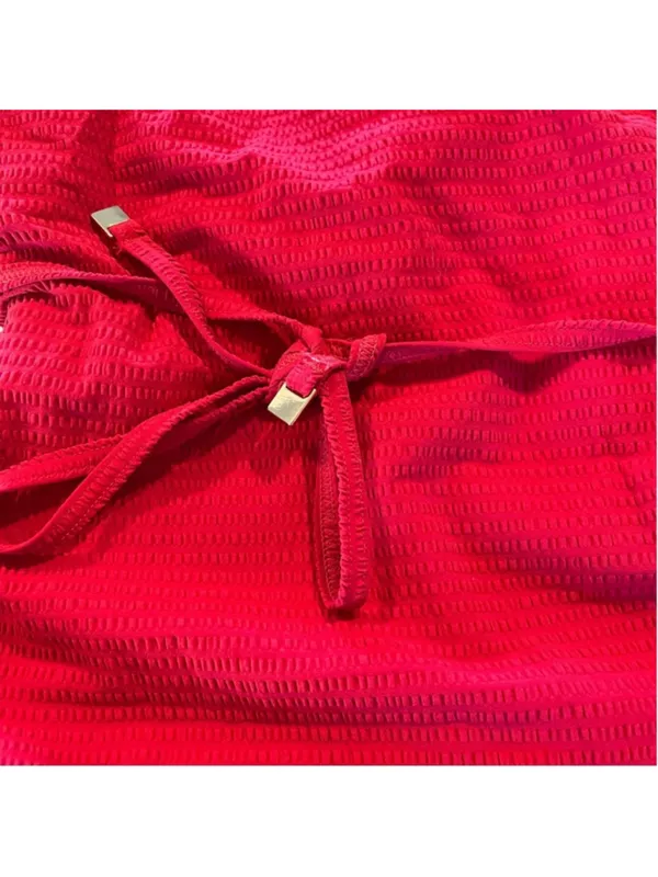 Sea Level Swim Red One-Shoulder Textured Swimsuit Size 4 - Image 2