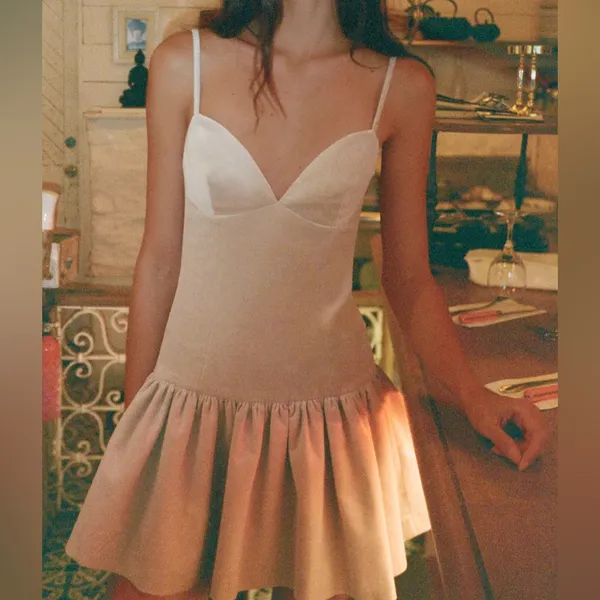 🔥Sale🔥 Nwt Zara Short Voluminous Strappy Dress Size Xs - Image 5