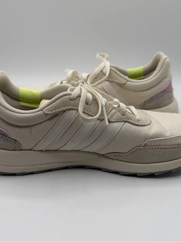 Adidas Retrorun FY6494 Womens 7.5 Chalk White Beige Suede Retro Sneakers - Image 5