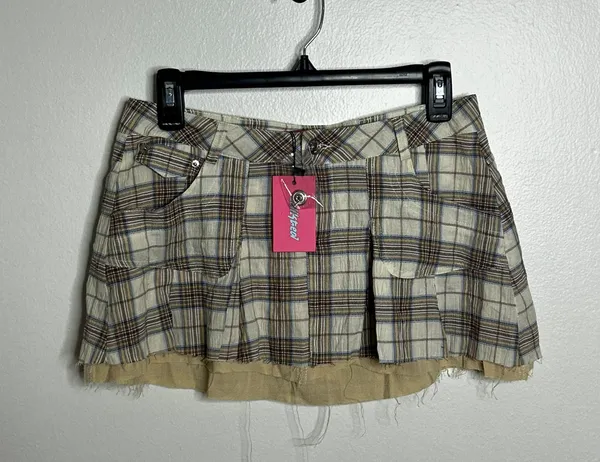 Mini Plaid Skirt - Image 2