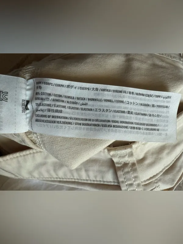 Hollister Khaki Tan Low Rise Baggy Cargo Pants Size 24 - Image 6