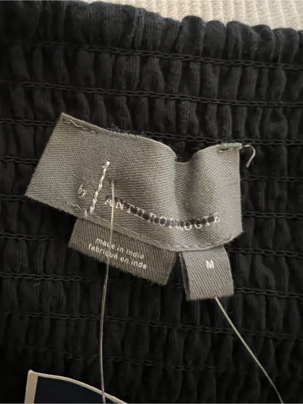 Anthropologie Black Strapless Twist-Front Women’s Top NWT - Image 4