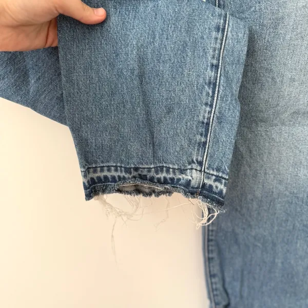 Madewell Women's The Rail Straight Jean‎ AC2 Reston Wash Rigid Size 25 - Image 7