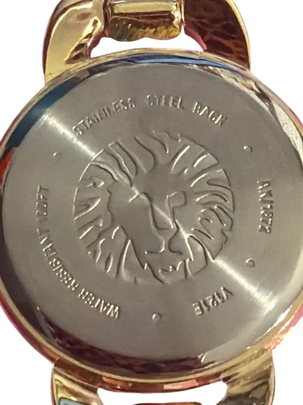 Anne Klein Gold Tone Bracelet Watch Roman Numerals Fold Over Clasp 6.5" *READ - Image 5