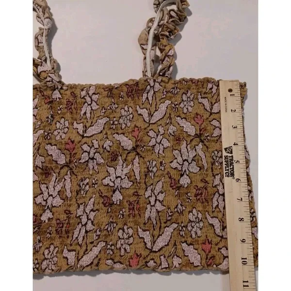 Aerie Cute Cropped Floral Fall Boho Y2K Fall Colored Top Large‎ - Image 5