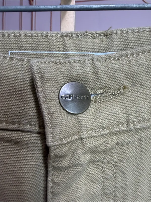 Carhartt Rugged Flex Loose Fit Canvas Work Pant Khaki Tan. Size 14S - Image 5