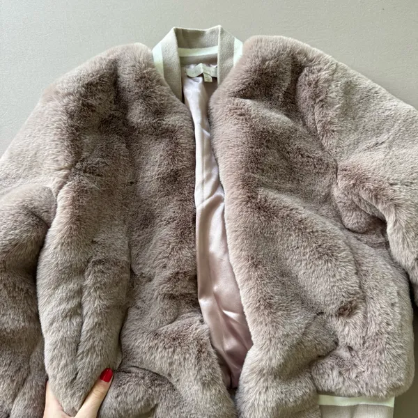 Dance & Marvel faux fur bomber jacket - Image 3