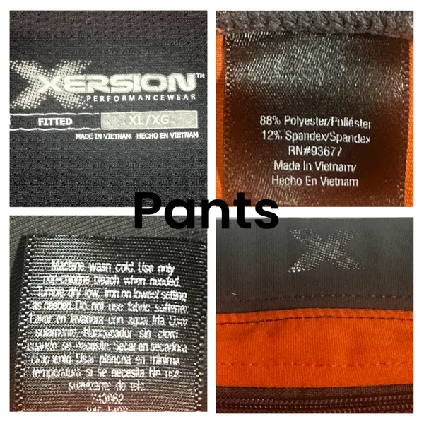 Xersion Athletic Tank Capri Pants Set Orange Gray Activewear Size XL - Image 7