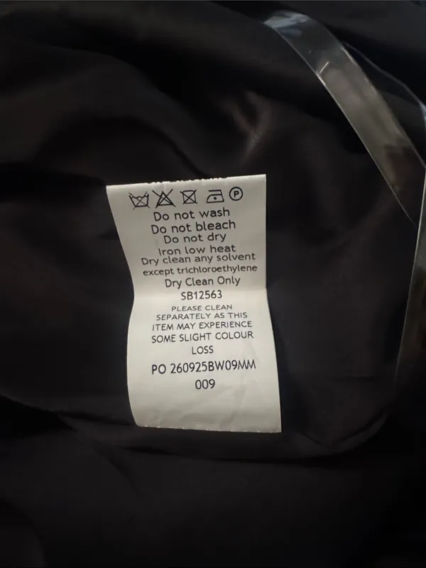 NEW HOUSE OF CB Beau Draped Black Satin Maxi Skirt Sz L - Image 9