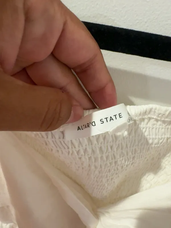 Aritzia White Puff Sleeve Mini Dress - Image 6