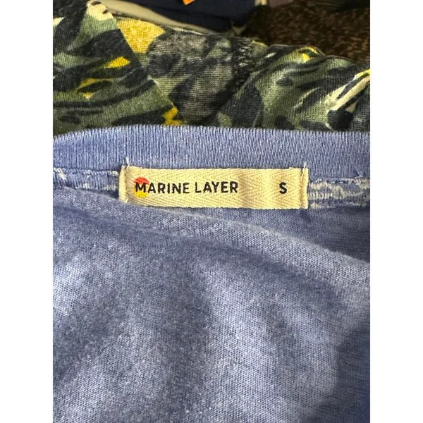 Marine Layer Swing Crew classic light blue/white short sleeve t-shirt Size Small - Image 7