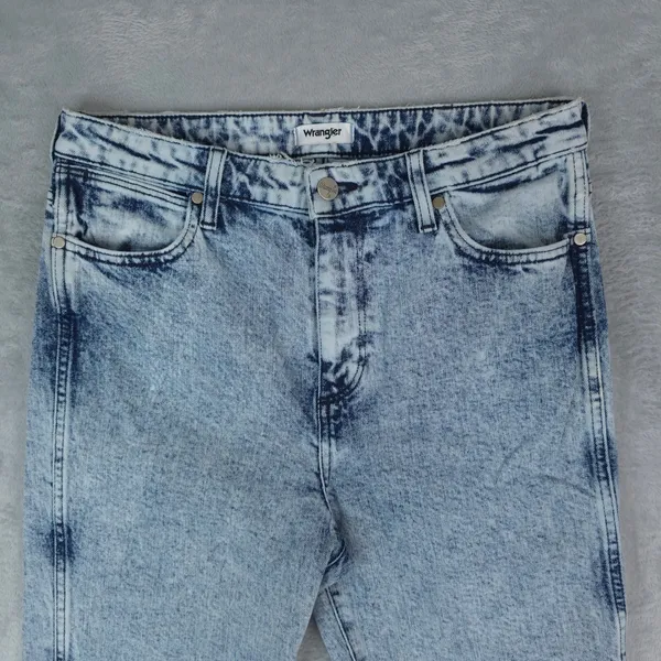 Wrangler Retro Slim Jeans Women 31x32 (31x28) Blue Acid Wash High‎ Rise Denim - Image 4