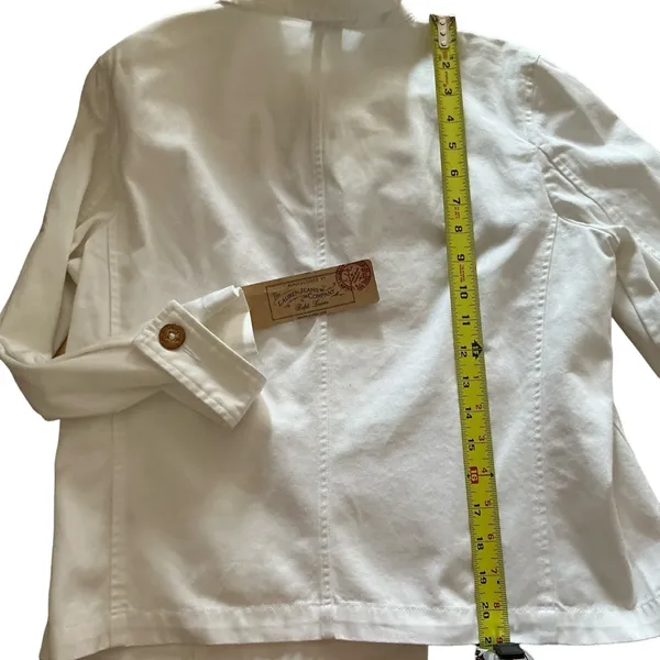 Ralph Lauren white nautical Provence fashion military jacket cotton preppy small - Image 9